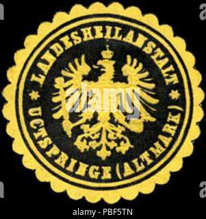 1475 Siegelmarke Landesheilanstalt-Uctspringe (Altmark) W0237909 Stock Photo