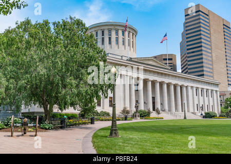 COLUMBUS, OH - JUNE 17, 2018: Ohio Capital building in Capitol Square in Columbus, Ohio Stock Photo