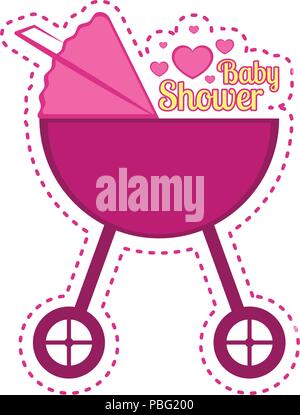 Stroller of baby shower card design Stock Vector Image & Art - Alamy