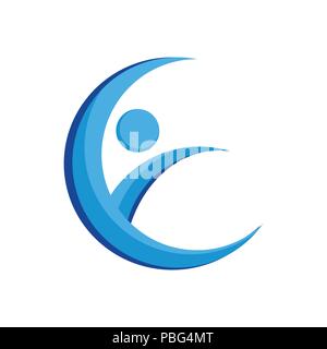 Initial E Lettermark Crescent Swoosh Vector Symbol Graphic Logo Design Template Stock Vector