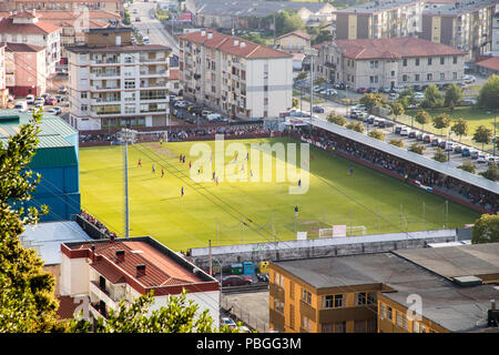 Laredo, Spain. The Campo de Futbol San Lorenzo, an association football stadium home of Club Deportivo Laredo, in the town of Laredo, Cantabria, from  Stock Photo