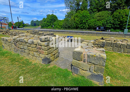 Roman Wall Turret 7b West Road built by Condercum fort Benwell Stock Photo