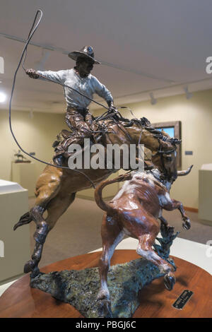 C M Russell Statue Great Falls Mt Stock Photo Alamy