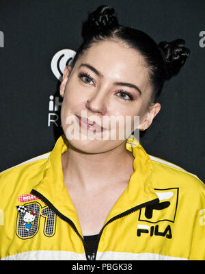 Bala Cynwyd, PA, USA. 18th May, 2018. British Singer-Songwriter Bishop Briggs Visits Radio 104.5's Performance Theatre. Stock Photo