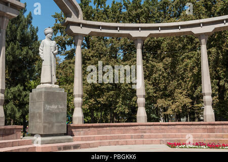 Statue of Kurmanjan Datka, a famous politican and stateswoman, in Bishkek, the capital of Kyrgyzstan Stock Photo