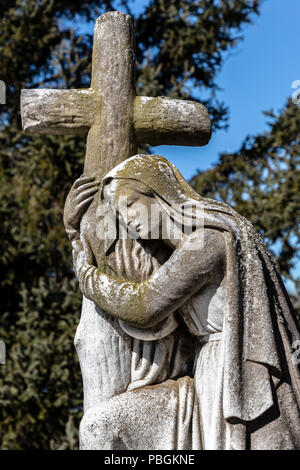 Elm Grove Cemetery, Victorian style, established in 1853. Stock Photo