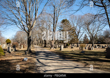 Elm Grove Cemetery, Victorian style, established in1853. Stock Photo