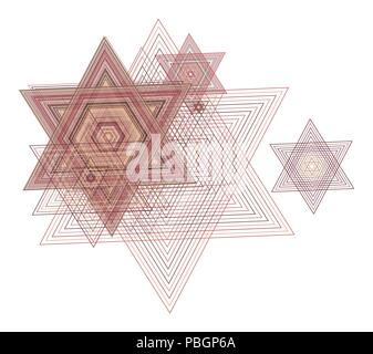 Shape of star, abstract geometric background pattern. Vector illustration graphic. Stock Vector