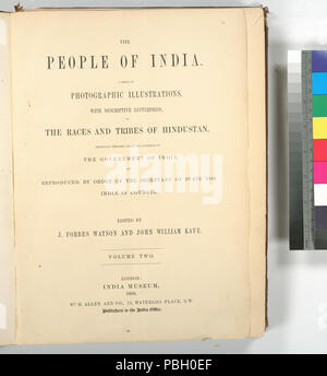 1665 The people of India - A series of photographic illustrations, with descriptive letterpress ... (Title page, V. 2) (NYPL b13409080-1125290) Stock Photo