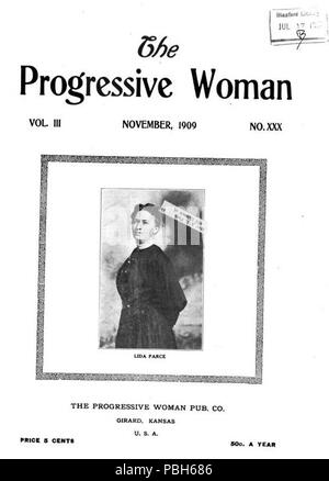 1691 The Progressive Woman magazine cover November 1909 Stock Photo