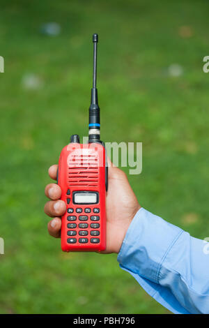 Red portable radio Stock Photo - Alamy