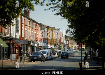 Burton Road west Didsbury, south Manchester street pavement dining Stock Photo