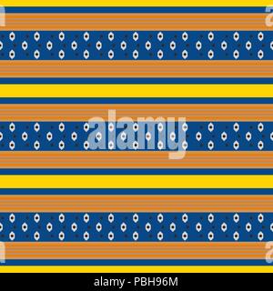 Retro Colorful Pattern with Horizontal Stripes Stock Vector