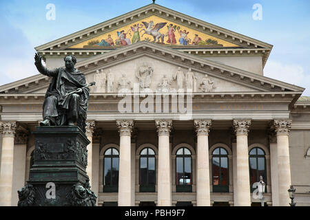 The National Theatre of Munich (Residenztheater) at Max-Joseph-Platz Square in Munich, Germany Stock Photo