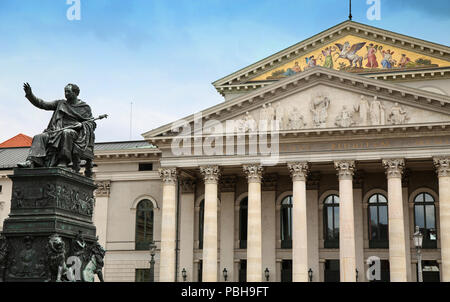 The National Theatre of Munich (Residenztheater) at Max-Joseph-Platz Square in Munich, Germany Stock Photo