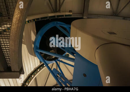 Interior of the famous Helmos Observatory (Aristarchos Telescope). It is located on mount Helmos (Aroania) in the Northern Peloponnese at an altitude Stock Photo