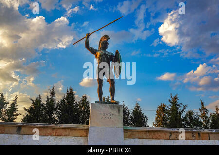Leonidas statue at the Memorial to the 300 spartans, Thermopylae, Pthiotis, Greece. Stock Photo