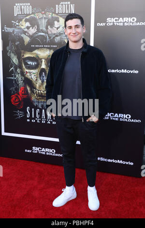 Premiere of 'Sicario: Day of the Soldado' held at the Westwood Regency Theater  Featuring: Sam Lerner Where: Los Angeles, California, United States When: 26 Jun 2018 Credit: Sheri Determan/WENN.com Stock Photo