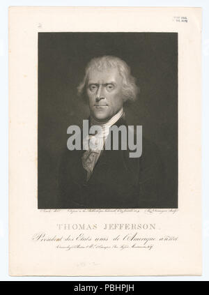 1742 Thomas Jefferson, President des Etats Unis de l'Amerique (NYPL b13476046-EM11349) Stock Photo