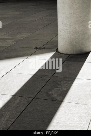 Shadow of a pillar in the city center of Berlin Stock Photo