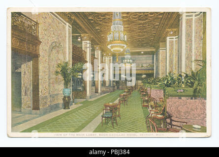 1816 View of the Main Lobby, Book - Cadillac Hotel, Detroit, Mich (NYPL b12647398-74642) Stock Photo