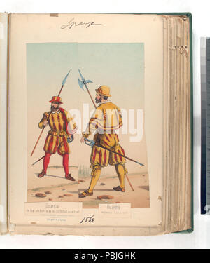 734 Guardia de los archeros de la cuchilla Casa real; Guardia espanola Casa real. 1560 (NYPL b14896507-87466) Stock Photo