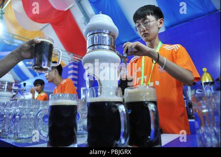 Qingdao, China. 27th July, 2018. More than 200 kinds of beer from ...