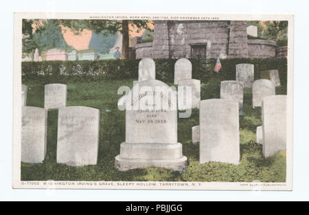 1833 Washington Irving's Grave, Sleepy Hollow, Tarrytown, N. Y (NYPL b12647398-74160) Stock Photo