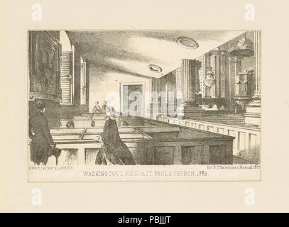 1835 Washington's pew in St. Paul's Church, 1789 (NYPL b13512824-423186) Stock Photo