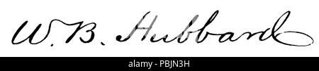 1855 William Blackstone Hubbard signature Stock Photo