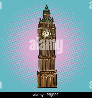 London Big Ben watch Stock Vector