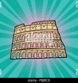 Coliseum. Rome Italy. Tourism and travel Stock Vector