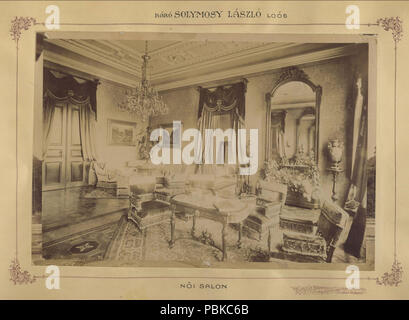 736 Győr-Moson-Sopron megye, Nagylózs község, Solymosy-kastély, női szalon. 1895-1899 között - Fortepan 83269 Stock Photo