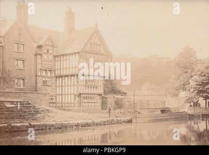 Vintage Photograph of Worsley Boathouse, Greater Manchester Stock Photo