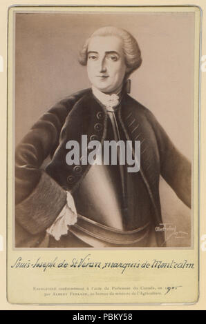 938 Louis Joseph de St Vevan Marquis de Montcalm (HS85-10-16605) Stock Photo