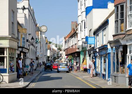 The High Street in the old town of Hastings East Sussex England UK Stock Photo