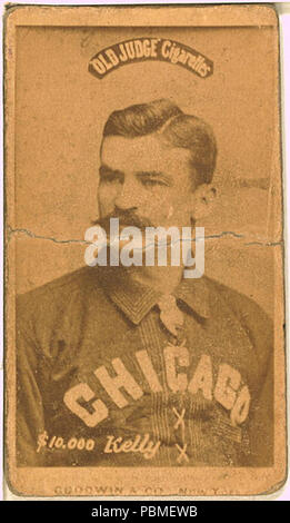 . English: King Kelly, Chicago White Stockings, baseball card portrait. between 1887 and 1890 861 KingKellyGC Stock Photo