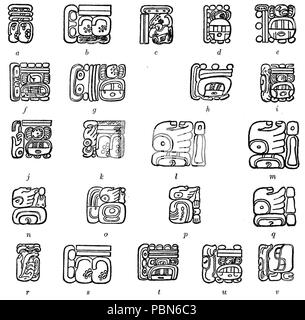 1009 Maya Hieroglyphs Fig 37 Stock Photo