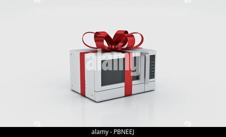 Microwave stove. concept discounts. 3d rendering Stock Photo