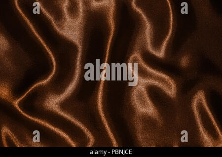 Abstract Background by brown fabric, Wallpaper and texture by textile brown, Top view and wave of stripe fabric. Stock Photo
