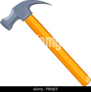 Colorful cartoon claw hammer Stock Vector