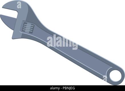 Colorful cartoon adjustable wrench Stock Vector