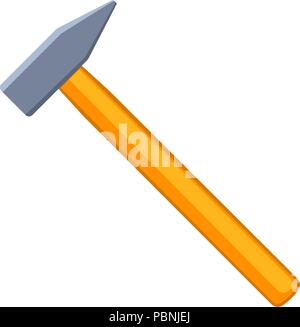 Colorful cartoon simple hammer Stock Vector
