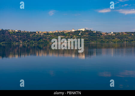 Castel Gandolfo Lake View - morning light Stock Photo