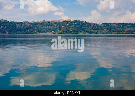 Castel Gandolfo Lake View - morning light Stock Photo