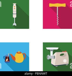 accessory,apparatus,appliances,collection,corkscrew,cup,design,equipment,fixture,flat,grinder,household,icon,illustration,isolated,kettle,kitchen,logo,meat,mixer,set,sign,symbol,tea,tool,utensils,vector,vlander,web, Vector Vectors , Stock Vector
