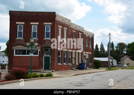 Rte 66 passes through the small farming community of Chenoa in Central Illinois Stock Photo