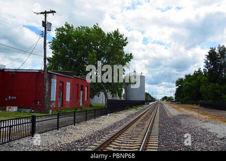 Rte 66 passes through the small farming community of Chenoa in Central Illinois Stock Photo