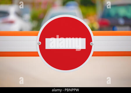No Entry Traffic Sign Stock Photo