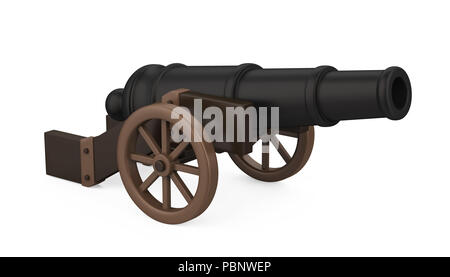 Old Cannon Isolated Stock Photo